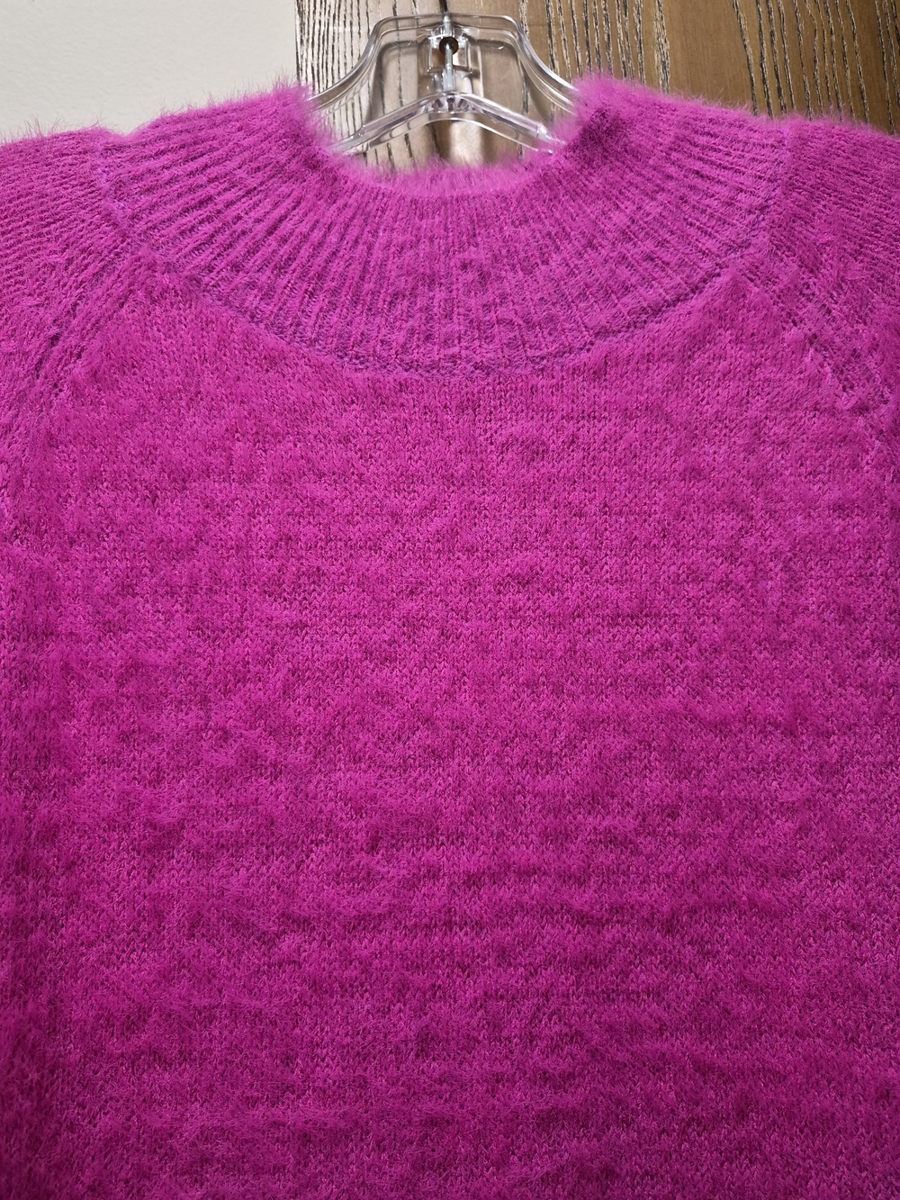 Bardot MSRP $139 Adeline Fuzzy Knit Mock Neck Sweater Dress - Picture 3 of 8